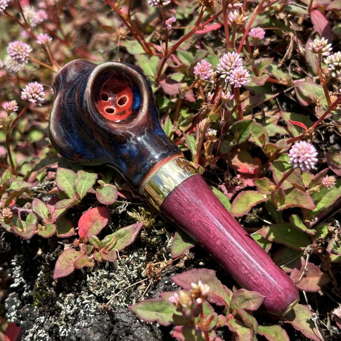 Ergonomic Hand Carved Design With Purple Heartwood