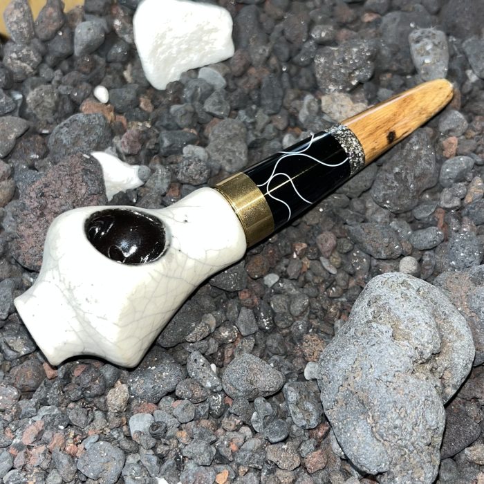 Howlite Handcrafted in Llama Wood & Resin